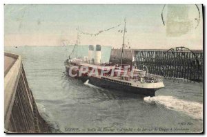 Old Postcard Dieppe boat out of the steamer Arundel Dieppe Newhaven service