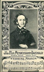 Postcard Composer JL Felix Mendelsohnn-Bartholdy Wedding March.     Y9