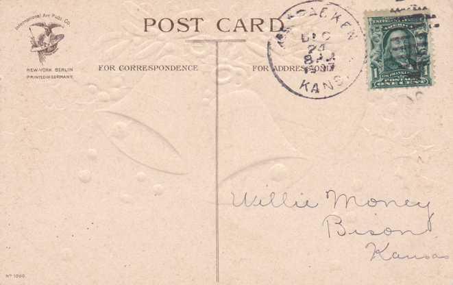 Clapsaddle - Christmas Greeting - Three Bells - pm 1907 - DB