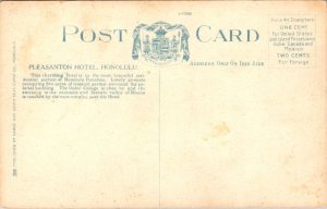 Postcard Pleasanton Hotel in Honolulu, Hawaii