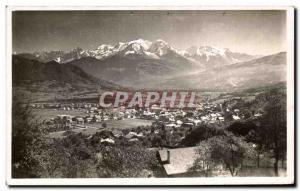 Postcard Modern Sallanches General view and Mont Blanc