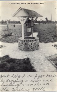 1950s Greetings from the Wishing Well Belleview Florida March of Dimes Postcard