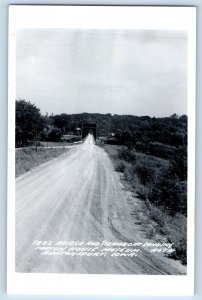 Bentonsport Iowa IA Postcard RPPC Photo Bridge And Steamboat Landing Mason House