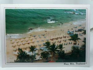 The Beach Hua Hin Prachap Khiri Khan Thailand Vintage Postcard