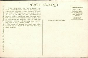 Vtg 1920s War Risk Insurance Building Washington DC Unused Postcard