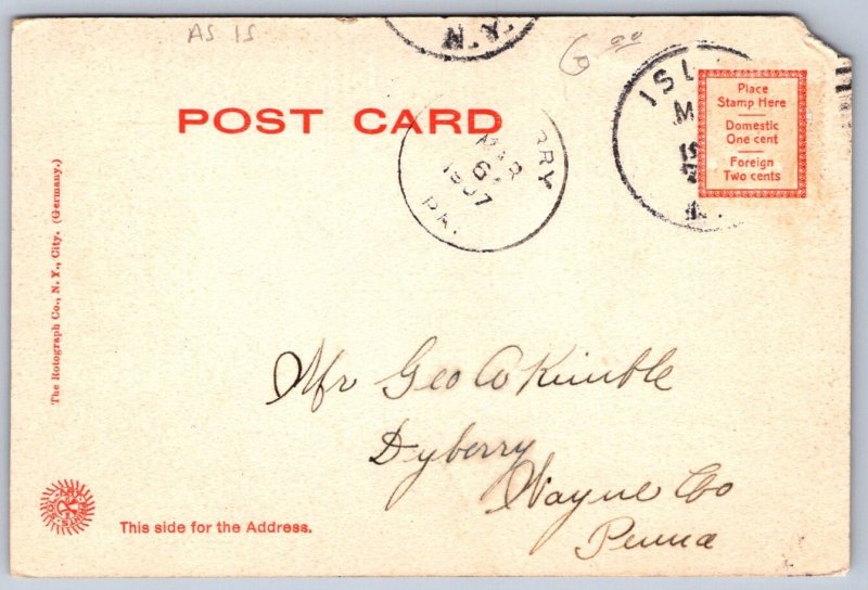 K43/ Islip Long Island New York Postcard c10 Marvius Creek Boat Rotograph 339