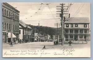 PENACOOK NH WASHINGTON SQUARE ANTIQUE POSTCARD