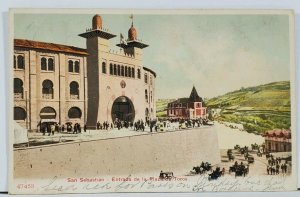 San Sebastian Spain Entrance de la Plaza de Toro 1905 Postcard L6