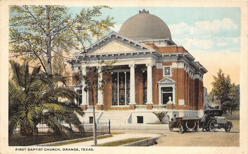 G55/ Orange Texas Postcard c1910 First Baptist Church