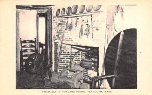 Fireplace in Plymouth, Massachusetts in Howland House.