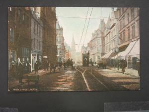 PERTH SCOTLAND High St STREET SCENE c1910 Postcard