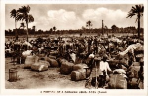 PC LEHEJ ADEN PORTION OF A CARAVAN REAL PHOTO YEMEN (a31961)