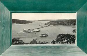 Australia C-1910 Frame like Spit Middle Harbour Sydney Postcard 1244