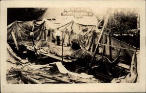 Miami FL Yacht & Machine CO Whale Fishing Catch c1915 Real Photo Postcard