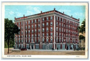 1925 Hawthorne Hotel Building Car Salem Boston Massachusetts MA Vintage Postcard