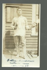 Carcross Y.T. CANADA RPPC c1910 INDIAN with DANCE RATTLES Rattle Patsy Henderson