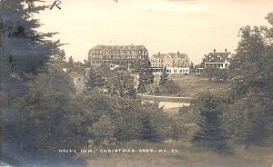 Christmas Cove ME. Hotel & Houses On The Hill, Real Photo Postcard