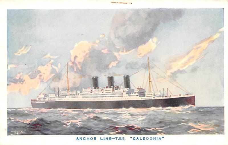 Anchor Line, TSS Caledonia Ship Unused 