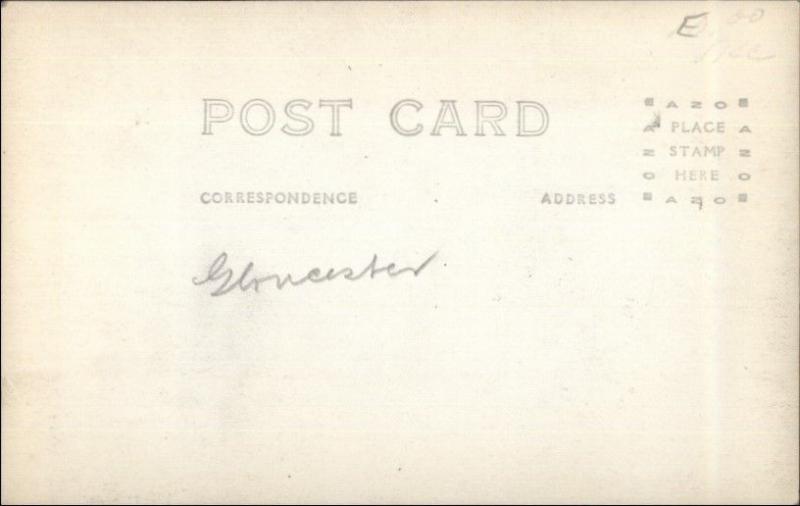 Gloucester MA Boats Docks Harbor c1910 Real Photo Postcard