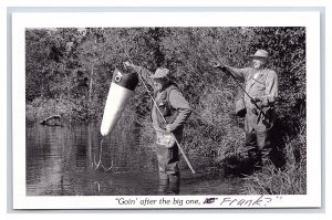 Goin' After The Big One Al? Frank? Exaggeration Postcard