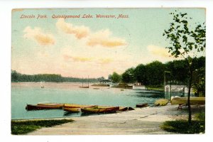 MA - Worcester. Lake Quinsigamond, Lincoln Park Scene