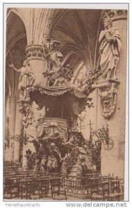 Interior View of La Chaire de Verite, Eglise Sainte-Gudule, Bruxelles, Belgiu...