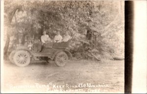 RPPC Early Auto, Round Top Mountain Coast Range Mts OR Vintage Postcard V72