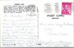 Postcard RESTAURANT SCENE Dalhart Texas TX AL9357