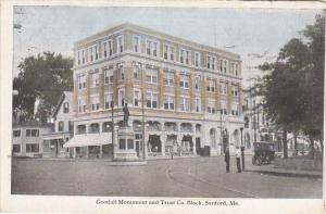 Maine Sanford Goodall Monument & Trust Company Block Bank