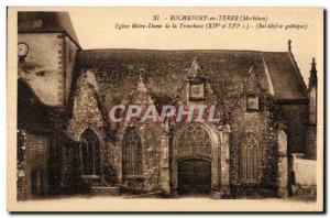 Old Postcard Rochefort en Terre (Morbihan) Church of Our Lady of Tronchaye