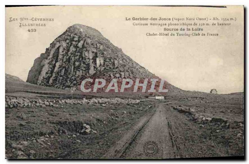 Old Postcard The High Cevennes illustrated Mont Gerbier of Reeds (Northwest A...