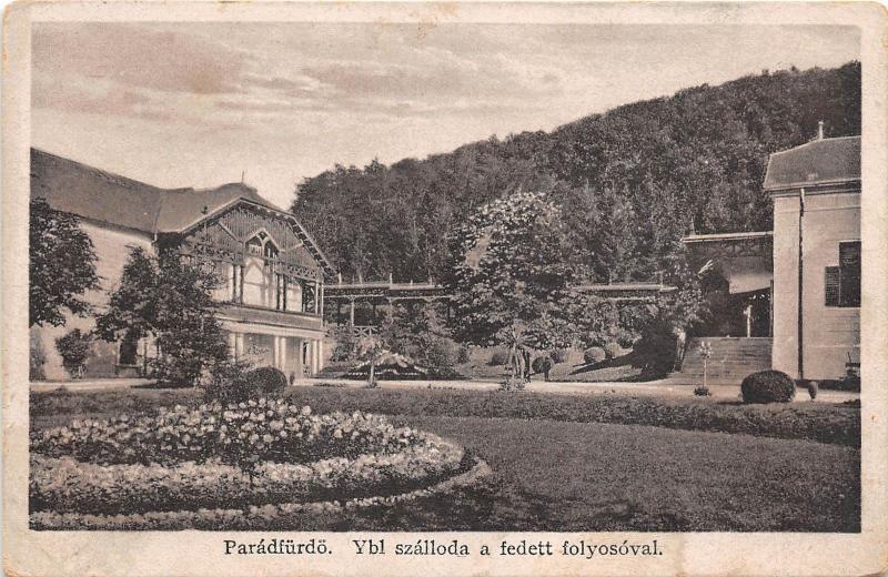 B38431 Paradfurdo Ybl szalloda a fedett folyosoval    hungary