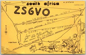 Radio Card South Africa ZSGVO Radio W2HOD QSO On 4/13/57 Postcard