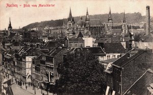 Germany Aachen Blick vom Marschiertor Vintage Postcard C275