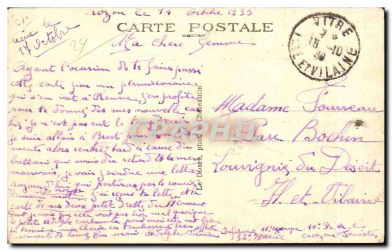 Old Postcard Plougastel Daoulas plougastel bridge