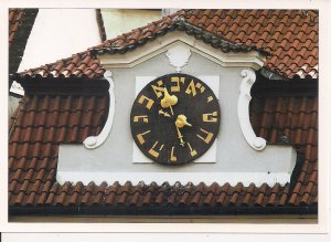 JUDAICA, Jewish Town Hall, Prague, Czech Republic,  Ghetto Area, Hebrew Clock