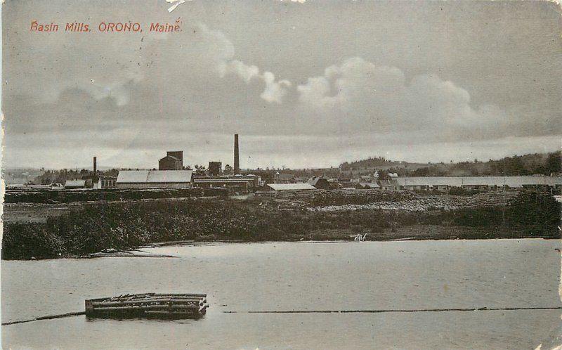 Basin Mills Orono Maine C-1910 Nichols postcard 12128