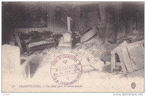 Un Salon Apres Le Bombardement, Champfleury (Marne), France, 1900-1910s