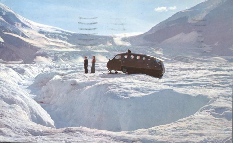 Snowmobile on Athabasca Glacier AB, Alberta, Canada - pm 1967