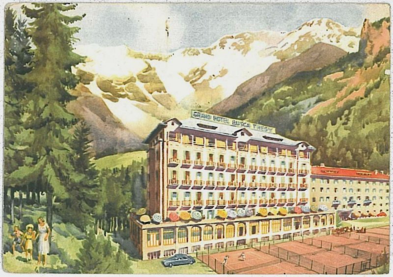 31704 AOSTA Province Vintage Postcard - GRESSONEY - Illustrated: TENNIS-