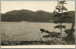 LAKE GEORGE NY UNCAS ANTIQUE REAL PHOTO POSTCARD RPPC