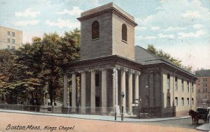 Kings Chapel, Boston, Massachusetts, Early Postcard, Unused