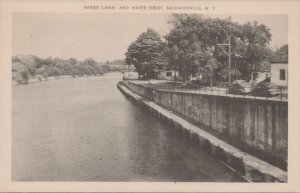 Postcard Barge Canal + Water Street Baldwinsville NY