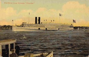 Steamer Priscilla Fall River Line Massachusetts 1912 postcard