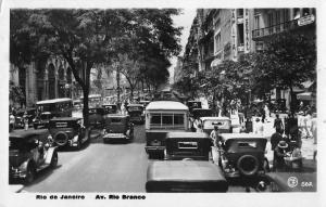 Rio de Janeiro Brazil Street Scene Real Photo Antique Postcard J46660