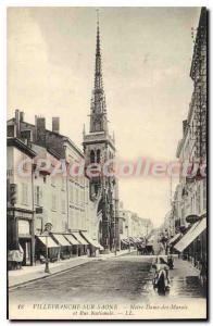 Postcard Old Villefranche Sur Saone Notre Dame Swamp National Street