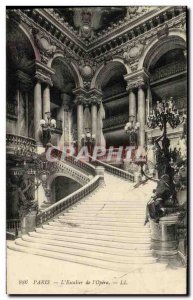 Old Postcard Paris The Staircase of the Opera