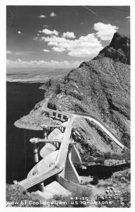 RPPC COOLIDGE DAM U.S. 70 ARIZONA REAL PHOTO POSTCARD (c. 1940s)