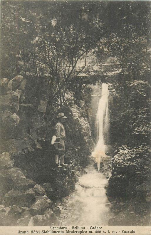 Italy Venedoro Belluno Cadore Grand Hotel Stabilimento Idroterapico Cascata