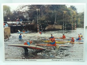 Slalom Canoeing at Dobbs Weir Hoddesdon photo by S Carpenter Vintage Postcard